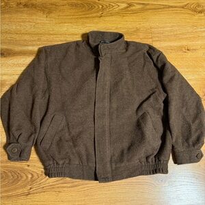 Peru Alpaca 111 Coat Men Large Size Superfine incalpaca 55% Alpaca 45% Wool Zip